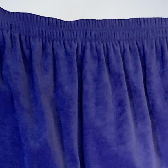 Vintage 80s Leslie Fay Skirt Suit 8P Blue Microsuede Princess Seams Blazer Set - Picture 7 of 10